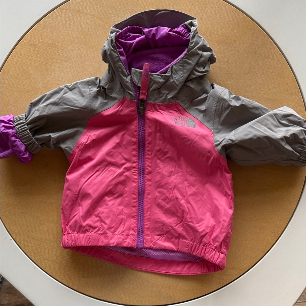 The North Face Pink and Gray Kids' double layer Jackets